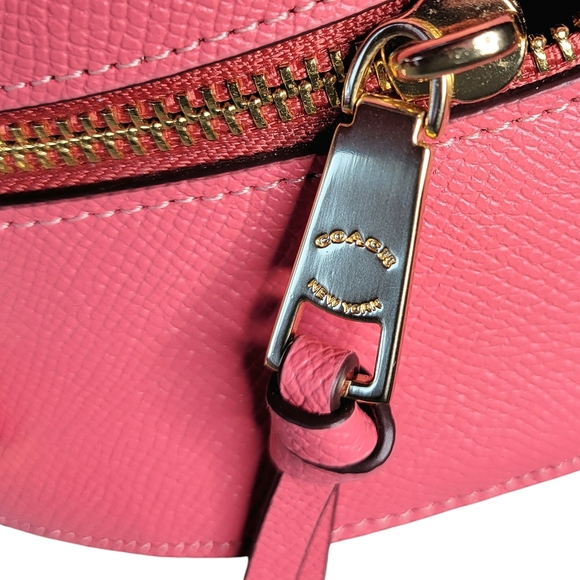 Coach Jordyn Backpack Watermelon Pink Leather Gold Zipper Authentic NWOT - Picture 5 of 12